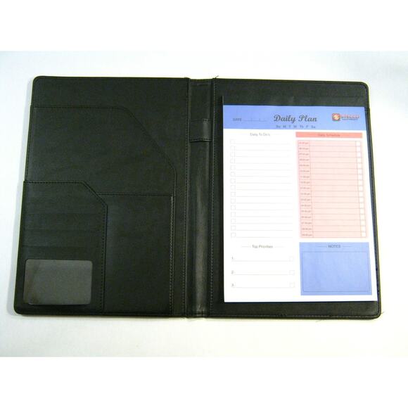 STECCO Leather Portfolio Notebook Document Organizer, Padfolio Folder Organizer - Picture 8 of 9